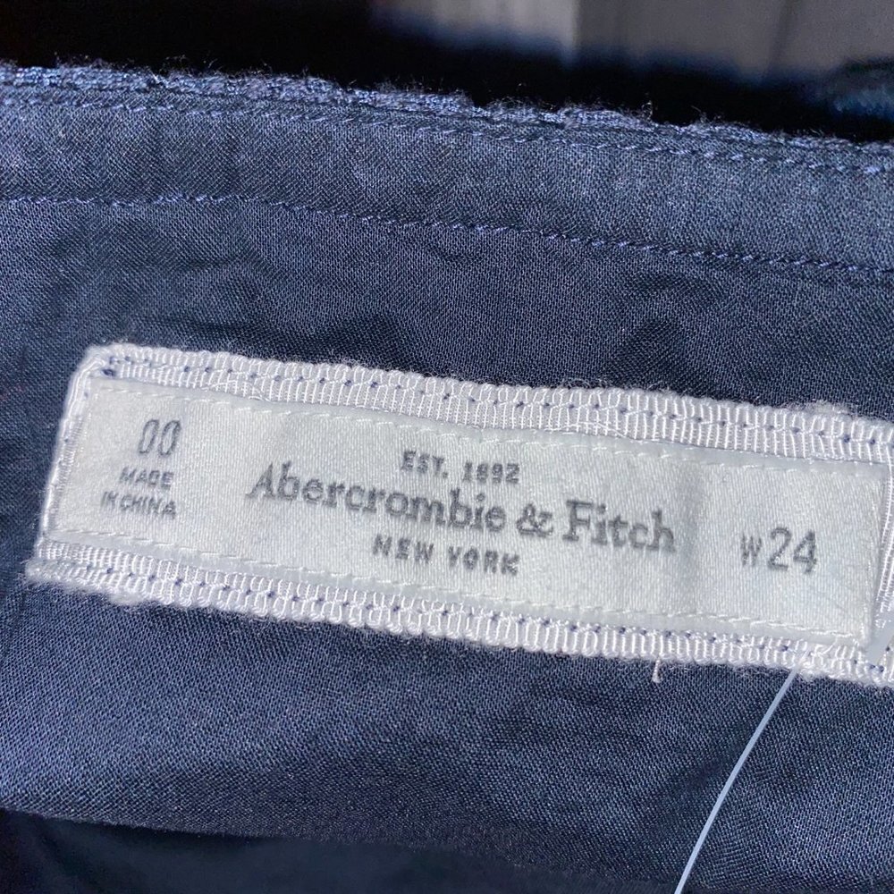 New With Tags Aberccrombie & Fitch Size 00 Dark Blue/Black Lace Like Min… - Picture 10 of 15